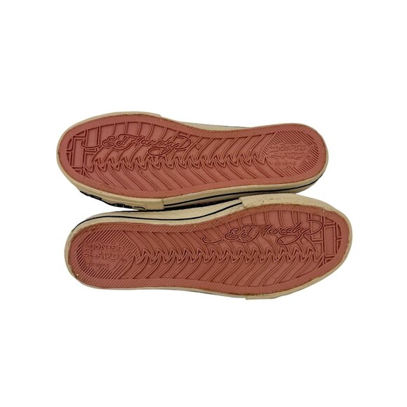 Vtg Y2K Ed Hardy Pink Canvas Tattoo Graphic Sneakers | Streetwear Grunge Skater - Picture 8 of 16